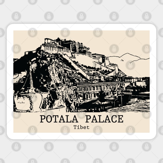 Potala Palace - Tibet Magnet by Lakeric